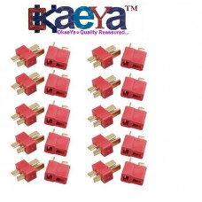 OkaeYa 10 Sets of T Plug Male and Female Connectors for Lipo Battery